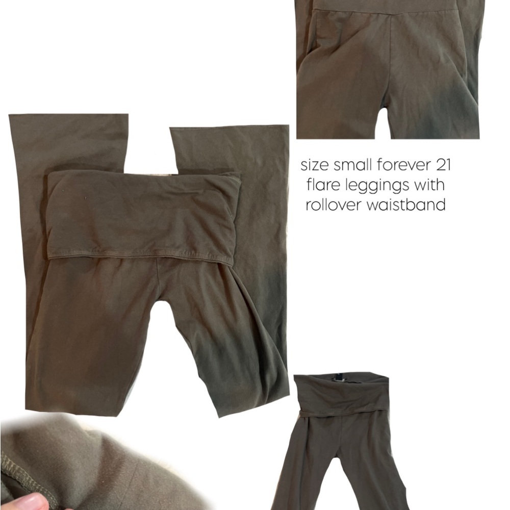 Forever 21 Women’s Olive Flare Leggings